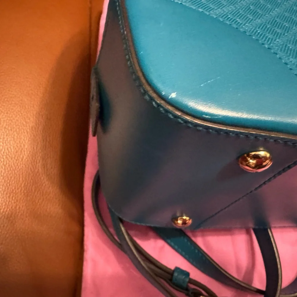 Gucci Bright Diamanté Satchel Bag in Teal Blue - Picture 8 of 12